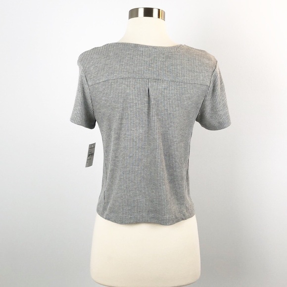 PST Cropped Top Tee Gray Size XL - Picture 3 of 8